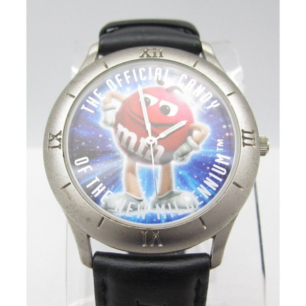 Vtg 1998 M&M Official Candy Quartz WR Analog 35mm Watch (H589) "New Battery"